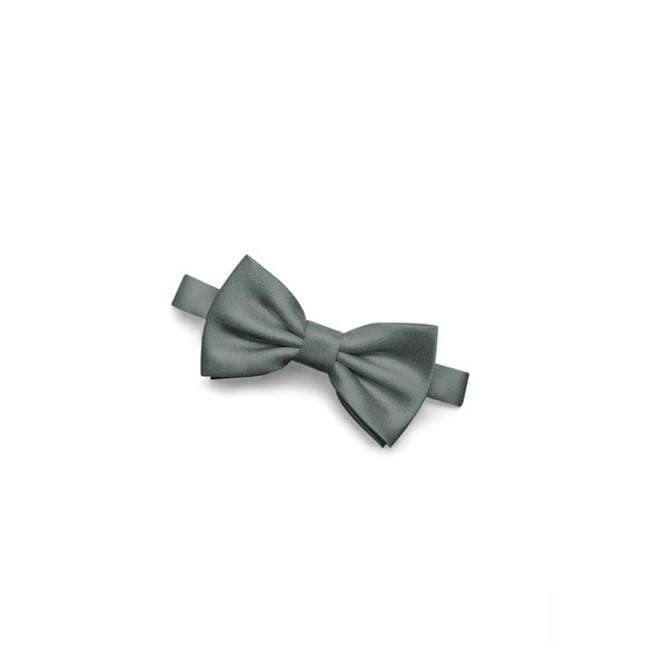 Azazie NEW Boy's Matte Satin Pre-Tied Bow‎ Tie Steel Gray-36 - Picture 1 of 11